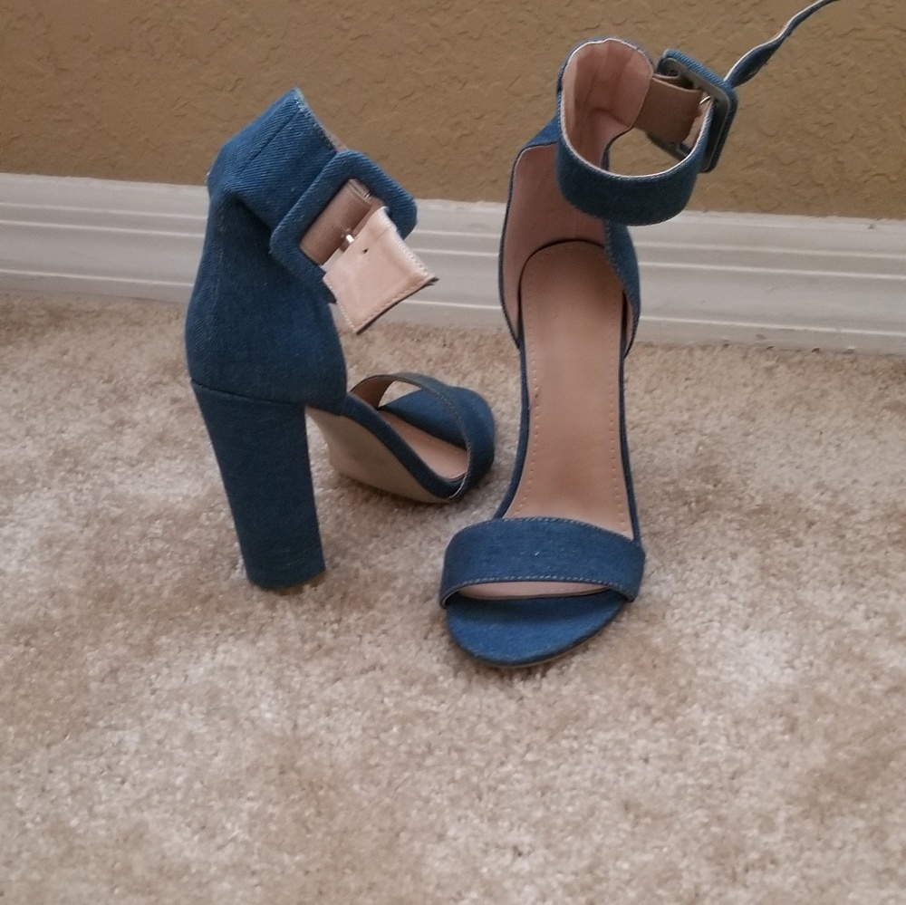 Light blue Denim heels